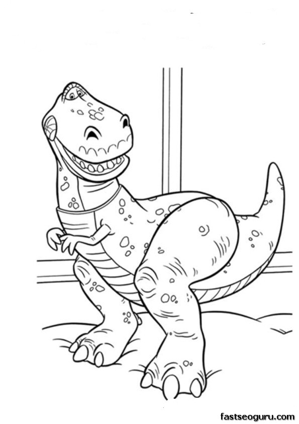 Printable coloring toy story 3 Tyrannosaurus Rex